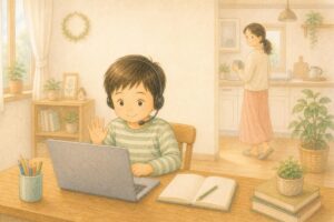 子供のオンライン英会話、親の付き添いはいつまで？｜同じ母親として、見守りの距離感を一緒に考えませんか