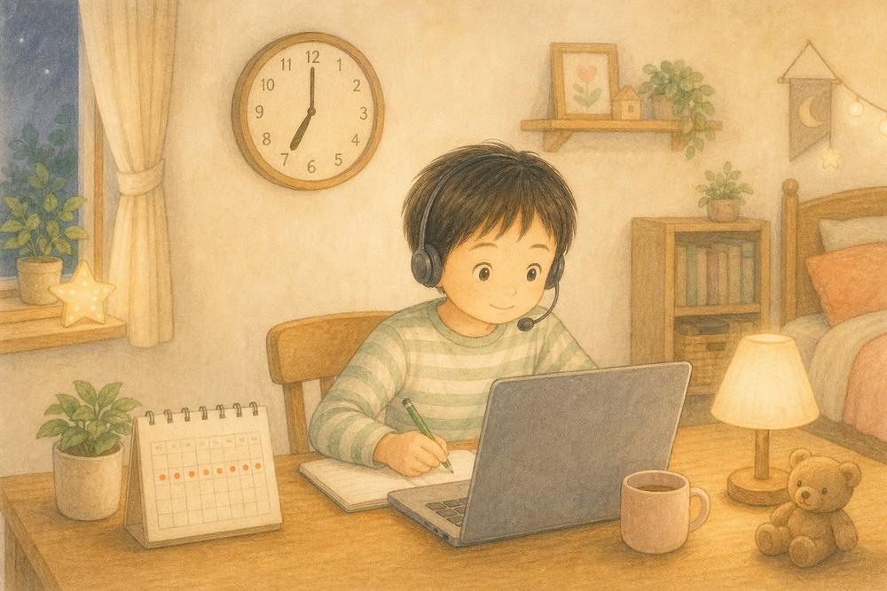 子供のオンライン英会話、時間帯はいつがベスト？｜同じ母親として、生活リズムから一緒に考えます